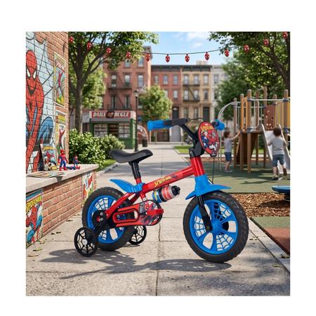 Dencar Marvel Spiderman Bicicleta Infantil Rodado 12 