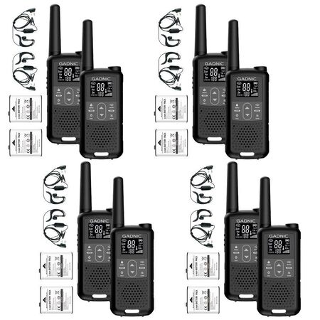 Kit x 4 Handy Gadnic WK5200 Kit 2 Unidades 22CH UHF Display USB C + Manos Libres