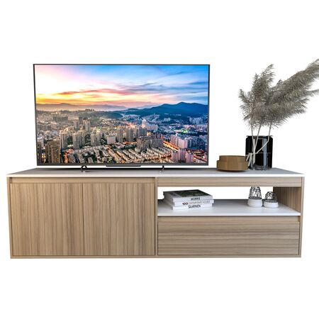 Rack Tv 1.75 Mts Linea Terrae Tables Cod: 4028 Cocobolo y Blanco