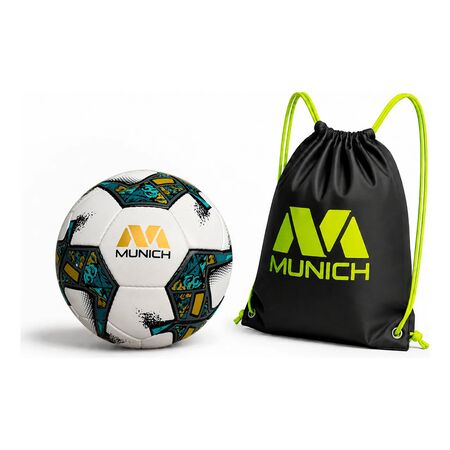 Pelota Munich Elite Quality Pro Futsal Medio Pique + Bolso Dorado