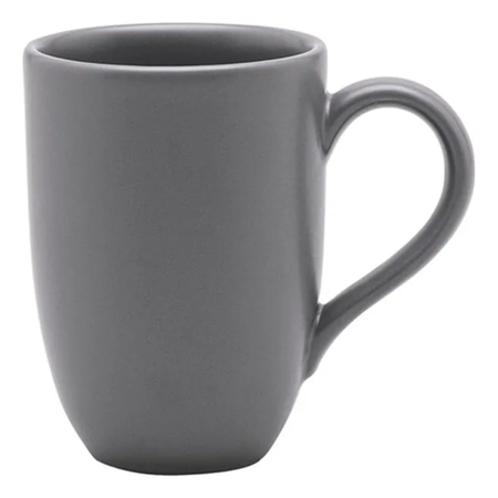Set X 6 Taza 350 Ml Flat Gray Cerámica Oxford Gris Gris Ao07.0526