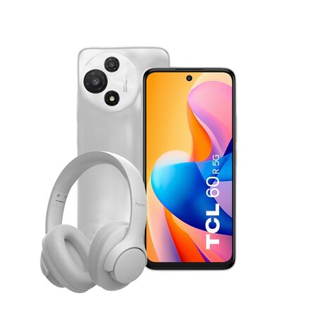 Combo TCL 60 R 5G 4+128GB Pure White + Auriculares Hune Over-ear Bluetooth