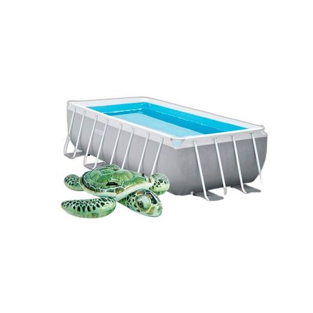Combo Pileta Intex Prism Frame 10874L + Colchoneta Tortuga 191x170cm