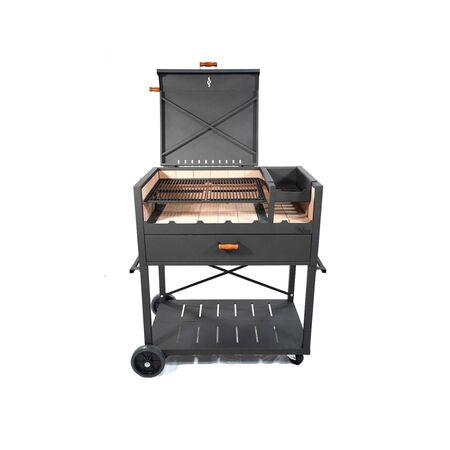Parrilla Ñuke Delta Con Tapa Y Carro 121 Cm Ancho