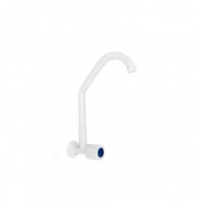 Grifo plástico para pared pico curvo alto móvil Medio Giro