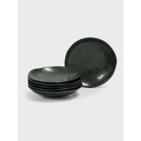 Set 6 platos hondos Porto Brasil Orgánico Geo Stoneware