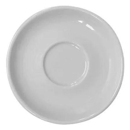 Set X 6 Plato Desayuno 15,5 Cm Porcelana Linea Monza Verbano Blanco Monza