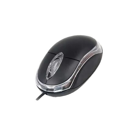 MOUSE OPTICO KANJI T001 CON CABLE LED LUMINOSO NEGRO