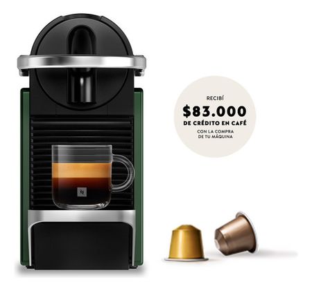 Cafetera Nespresso Pixie Green