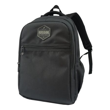 Mochila Kossok Champ Urbana Multiple Compartimentos Premium Negro Liso