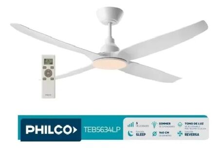 Ventilador De Techo PHILCO Teb5634lp 56p 38w 205rpm.