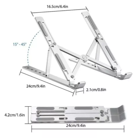 Soporte De Notebook  Aluminio Plegable Portátil