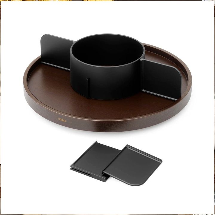 Tabla De Madera Organizadora Especias Umbra Madera Negro - Vista 2