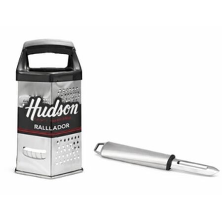Combo rallador 6 lados + pelapapas acero Hudson