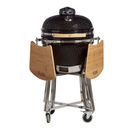 Kamado Kadu 23 Negro con funda - BBQ Grill - Horno Ceramico - Parrilla