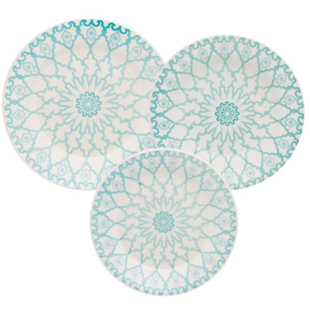 JUEGO VAJILLA X 18 PIEZAS MANDALA OXFORD