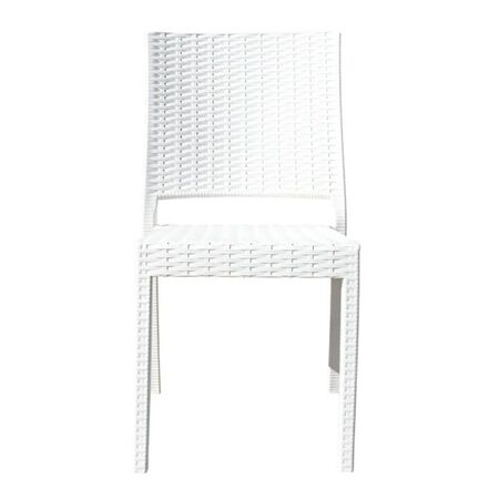 Silla de Rattan Avelino 105/HK128 Reforzada Blanca Exterior