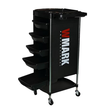 Carrito de Barberia Profesional Wmark Rodante Con Estantes
