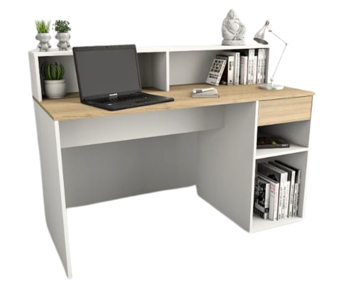 Escritorio Linea Home Con Repisa Y 1 Cajon 3049 Olmo/Everest Tables - Vista 3