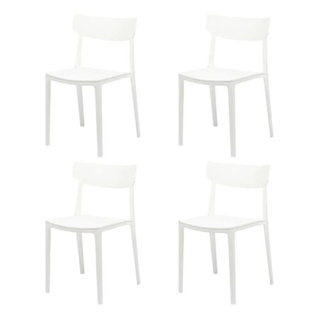 Silla De Comedor Roma Flia Hdc Group Pack X4 Unidades Blanco