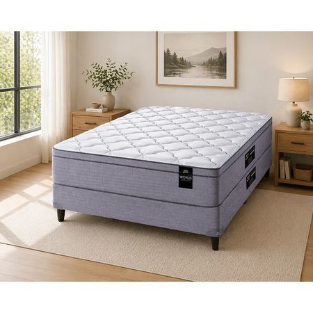 Colchón + Sommier Espuma 2 1/2 Plazas King Koil Bradford Euro 150x190x29 120kg