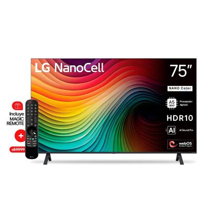 Smart TV LG 75" LED Nanocell 75NANO80ASA 4K