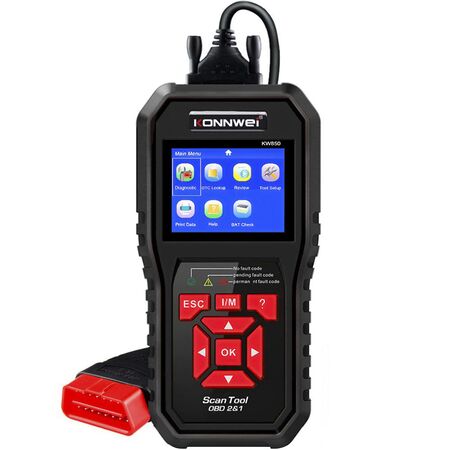 Scanner Automotriz Negro Konwei KW850 Profesional OBD2 Diagnóstico Multimarca