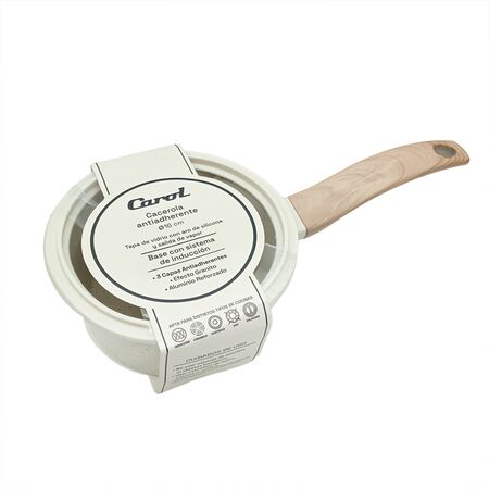 Cacerola Carol Granito Crema C/Mango 16Cm