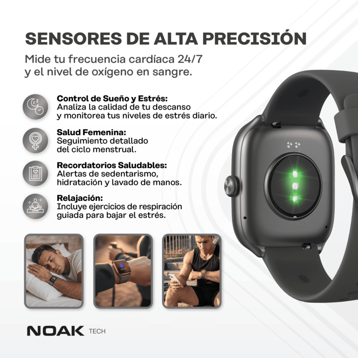 Smartwatch Noak A25 Style 1.75" Amoled 3ATM - Vista 4