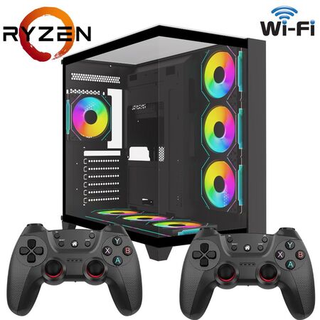 PCGAMER POTENTE -PROCESADOR RYZEN 7+  GABINETE ARKHAM RGB+ 16GB RAM-SSD 960GB+2 Xo Joystick Inalambrico Xo-gp3 Gris