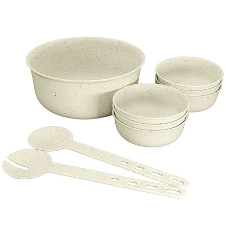Set Ensaladera + 6 Compoteras Y Cucharas Enlozarte - Opening