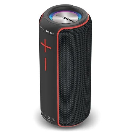 Parlante Foxbox Warp Octans Bluetooth Negro y Rojo