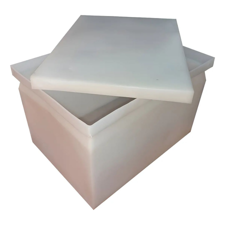 RECIPIENTE RECTANGULAR C/TAPA 15 LT APILABLE 260X400X180MM POLIFORMING