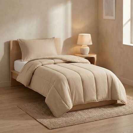 Acolchado Davos Kavanagh Twin Corderito + Funda de Almohada