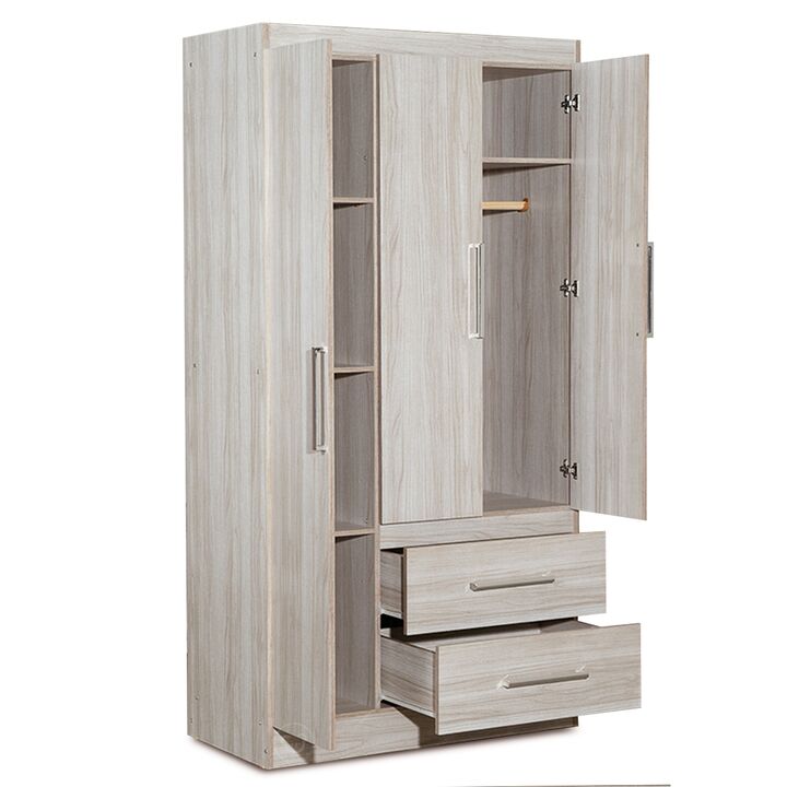 Placard Ropero Marfil 3 Puertas 2 Cajones Reforzado Maximo Fortaleza - Vista 5