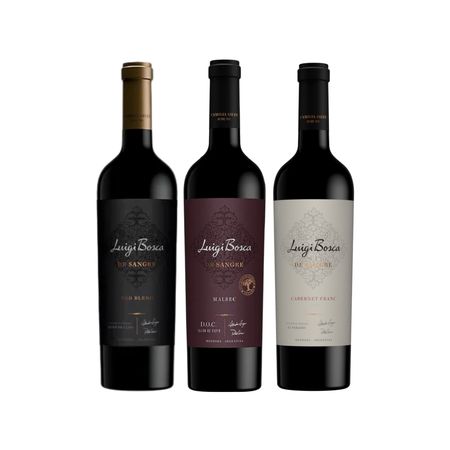 Set Vinos Tintos Luigi Bosca de Sangre Seleccion x 3 Con Estuche
