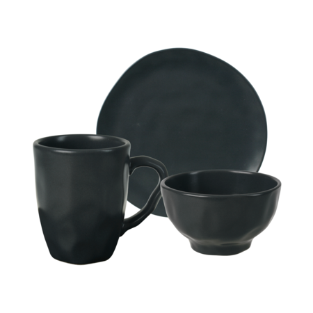 Set x 12 piezas Vajilla Postre Jarro Mug Bowl Ceramica Organic Aston