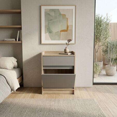 Mesa De Luz 1 Cajon 1 Puerta Polar|blanco Tables
