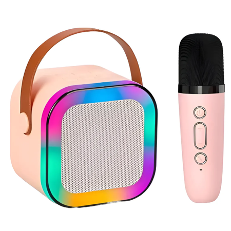 Mini Parlante Altavoz Y Micrófono Portátil Bluetooth K12 ROSA