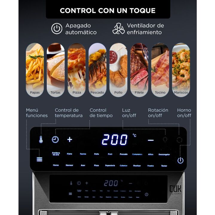 Freidora de Aire GADNIC 17 L Multifunción con Accesorios - Vista 3