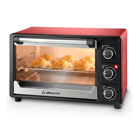 Horno Eléctrico De Mesa UC-32N Ultracomb 32 Lts Grill Bandeja Rejilla Pinza Rojo