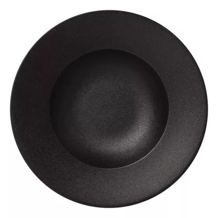 Set X 6 Plato Hondo 31cm Porcelana Baralee Fine Plus Negro Negro Fine Plus