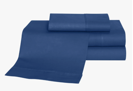 Juego de Sábanas Danubio Puro Algodón Queen AZUL