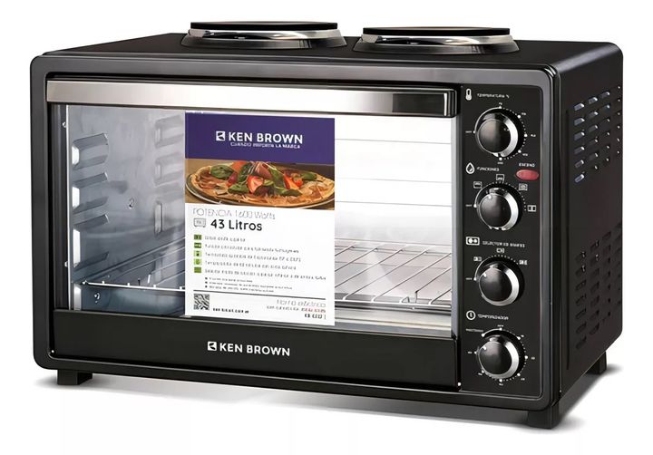 Horno Eléctrico Convección Doble Anafe Ken Brown - 43 Litros - 1600w - Vista 2