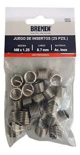 Insertos Bremen M8 x 1.25 Set de 25 Piezas