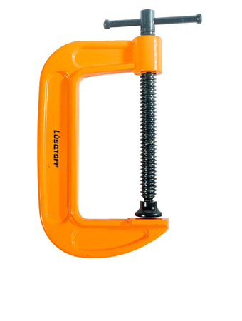 Prensa Sargento Tipo G 100mm Lusqtoff L7650 Acero Fundicion