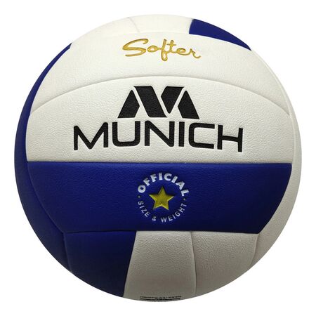 Pelota De Voley Munich Softer Uso Profesional Laminate!  Azul