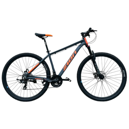 Bicicleta MTB Zion Aspro R29 21V Gris/Naranja Disco Mec. Talle L