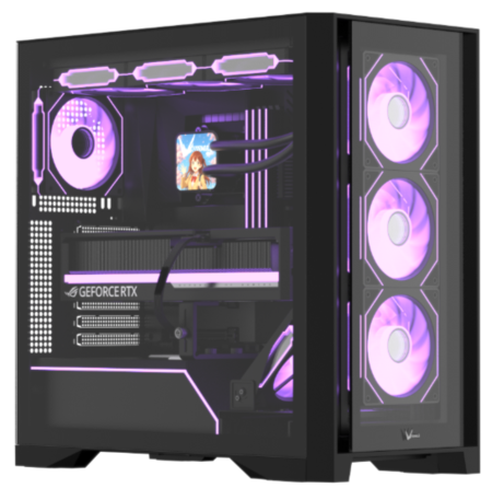 GABINETE GAMER FORMULA V LINE AIR POWER G8 FLOE BLACK (ATX, 5 FANS FLOE 12 ARPW)