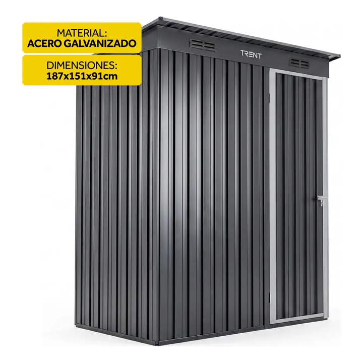 Cobertizo Exterior Deposito Armario Galpón Trent 187x151x91 Caseta Obrador Acero - Vista 1
